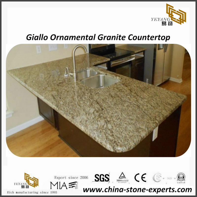 Hot-selling Giallo Ornamental granite kitchen countertops & bathroom vanity tops