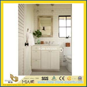 Beautiful White Castro Marble Bathroom Vanity Top for Home &amp; Hotel