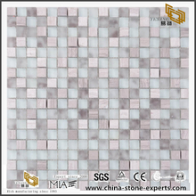Italia Style Mixes Glass White Crystal Oriental Marble Mosaic Grind Arenaceous Feeling