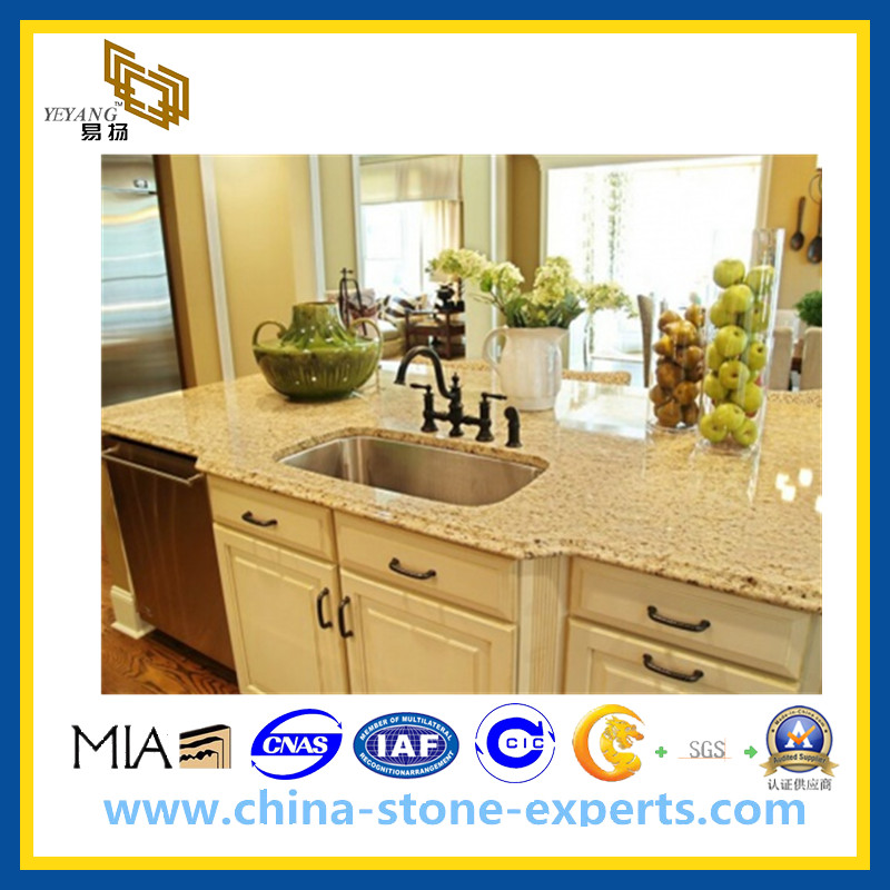 Luxery Giallo Ornamental Granite Kitchen Countertop (YQG-GC1012)