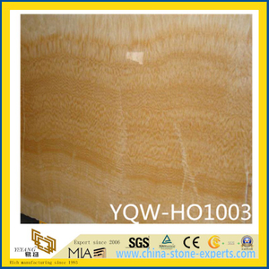 Polished Yellow Honey Onyx Wall Tile for Hotel Decoration