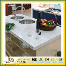 CE Custom Size Artificial Quartz Stone Kitchen Countertop with Sink(YQW-QC10001)