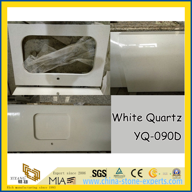 Popular White Quartz Stone Counter Tops Yq 090d Buy Quartz