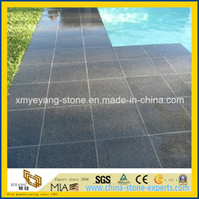 Natural Black Basalt Coping Tile / Border Tile for Pool Surrounding