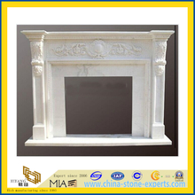 White Marble Fireplace Mantel for Interior Decorative(YQG-F1008)