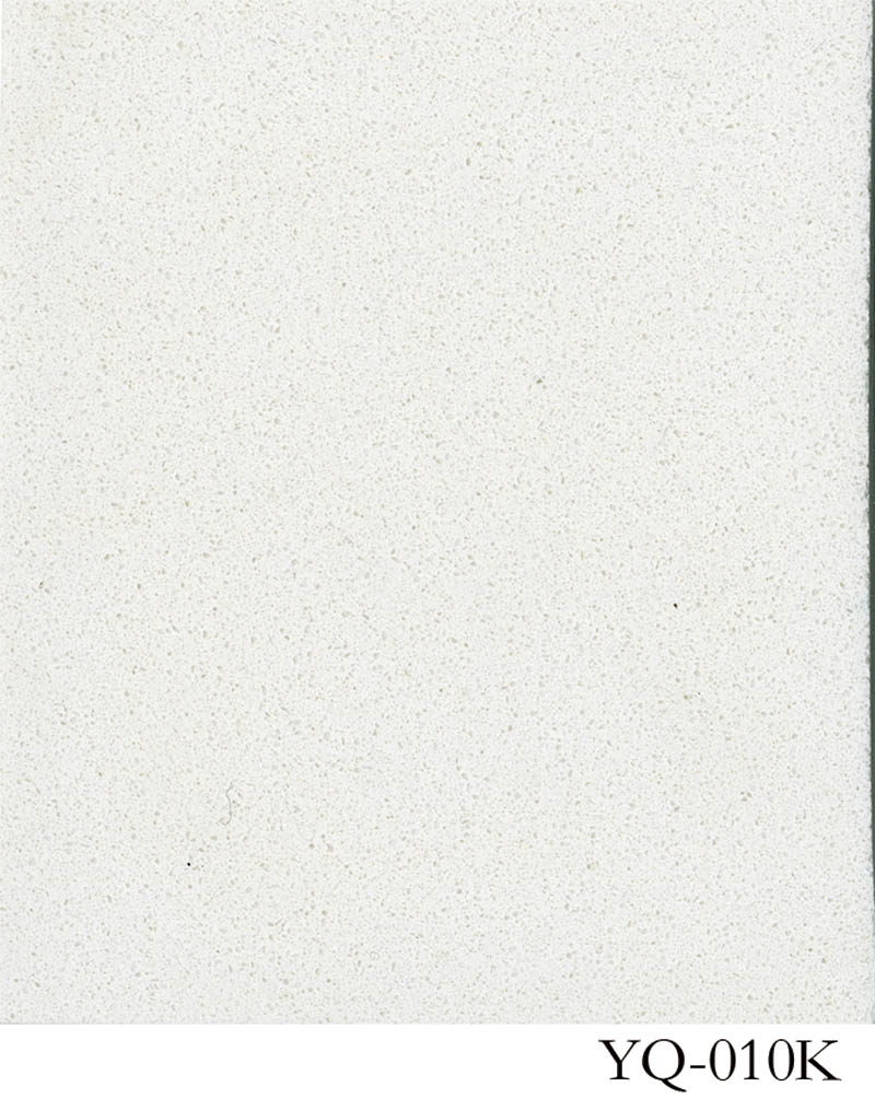 Pure White Quartz Stone Kitchen Design (YQ-010K)