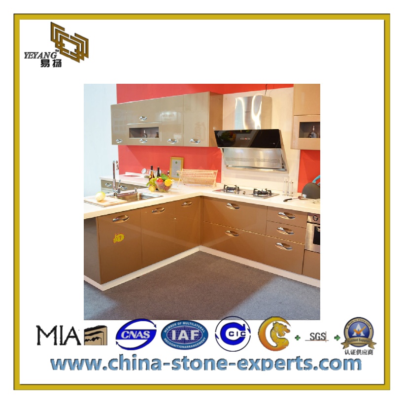  Pure White Quartz Countertop for Kitchen and Bathroom (YQC-ASQ1009)