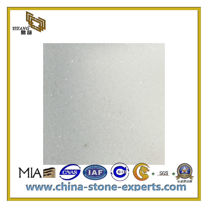 Polished Crystal White Marble Slab for Countertop / Kitchen / Vanity Top(YQC-MS1001)