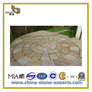 Natural Yellow Stripe Sandstone for Wall/Floor/Outside Paving(YQC)