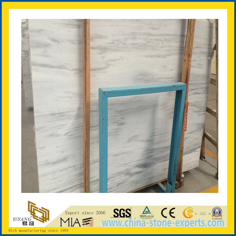 Polished Natural Stone New White Marble Slabs for Wall/Flooring (YQC)