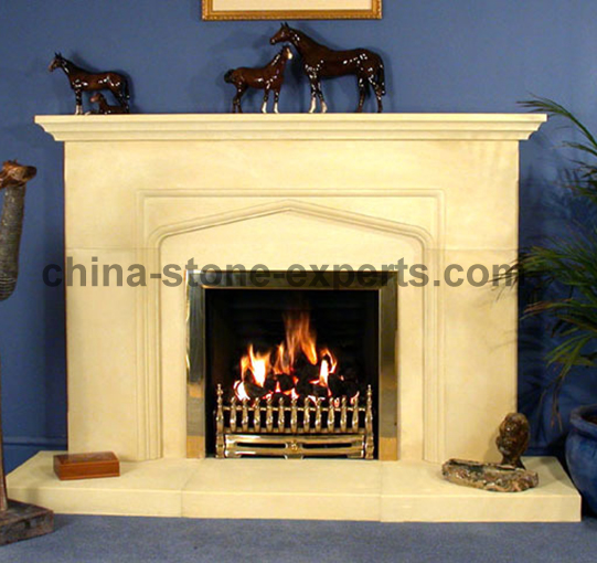 Indoor Decoration Natural Stone marble granite Fireplace (YQG-F1001)