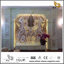 Luxury Translucent Onyx Marble Backgrounds for Hall,Bathroom Wall Decor (YQW-MB072609）