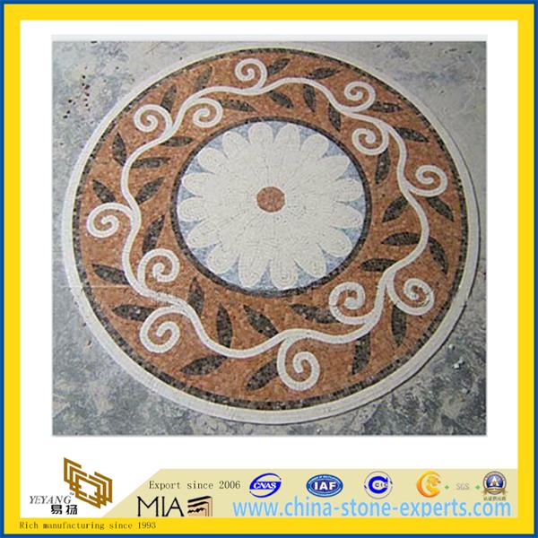 Marble Mosaic Waterjet Medllion for Indoor Decoration