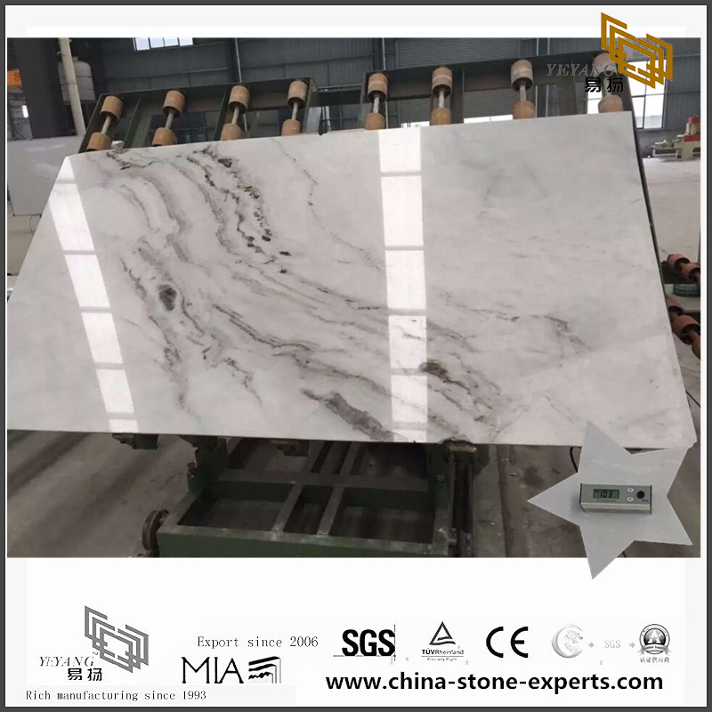 Artistic Arabescato Venato White Marble Slab for Countertop with best prices (YQW-MSA070602）