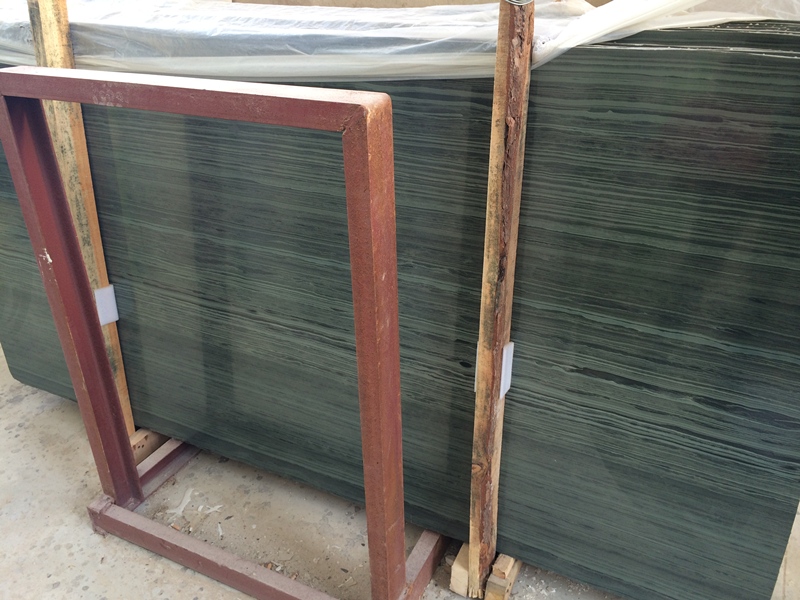 Green / Black / Purple Wood Marble Slab for Tiles / Countertop