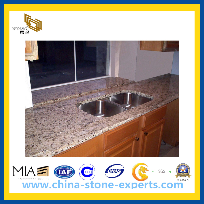 Polished Santa Cecilia Granite Kitchen Countertop(YQG-GC1112)