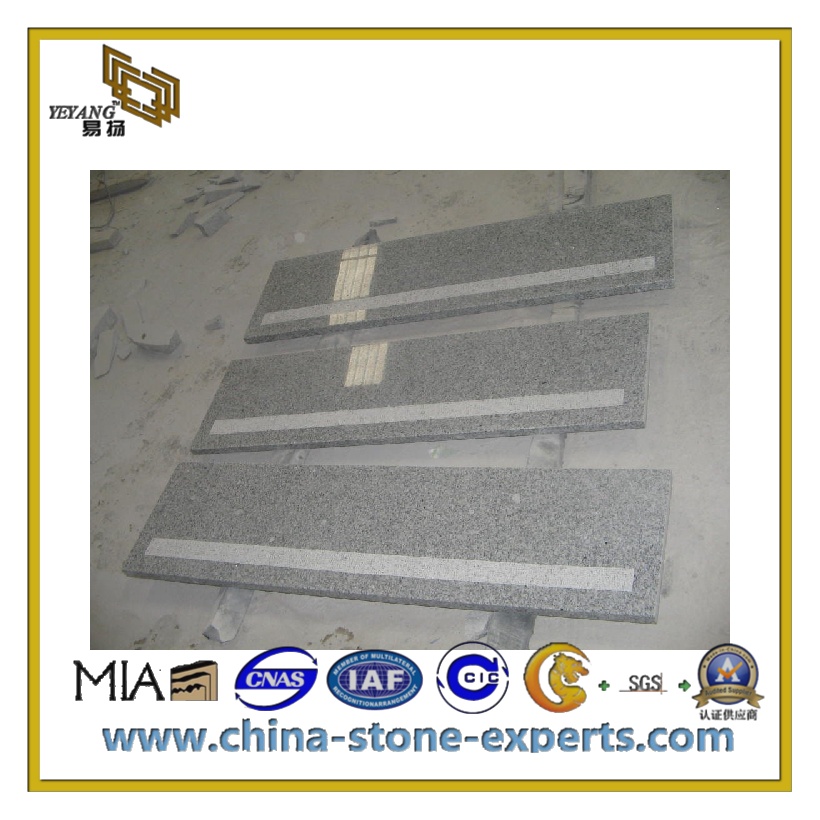 Light Grey Outdoor Stone Steps Risers Granite stairs (YQC-S1002)