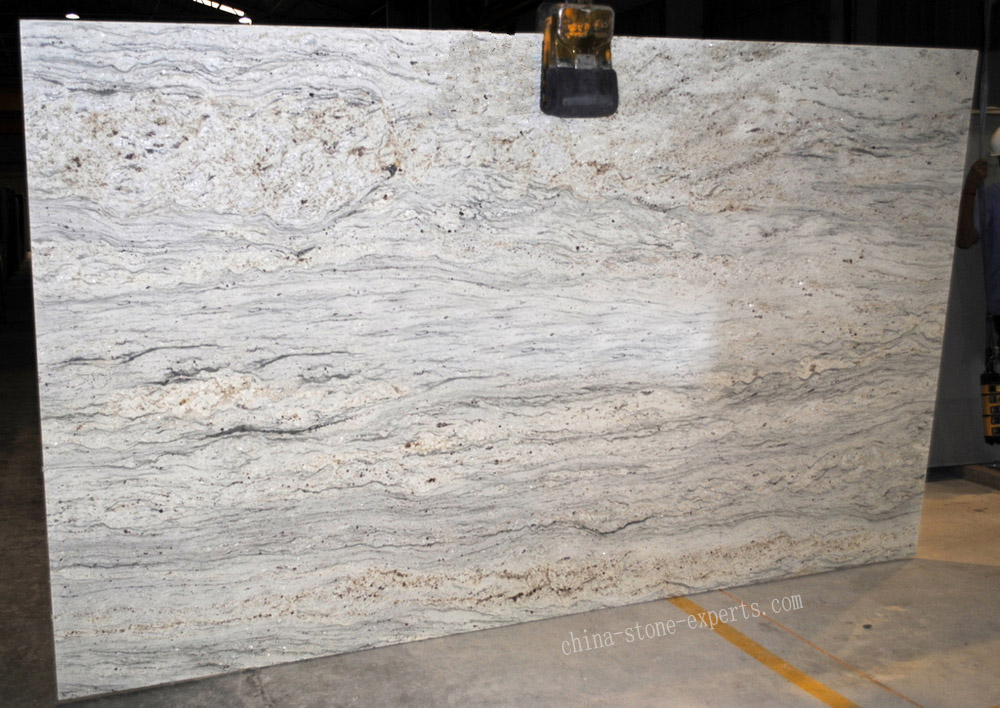 Polished River White Granite Slab for Countertop （YQZ-GS1015）