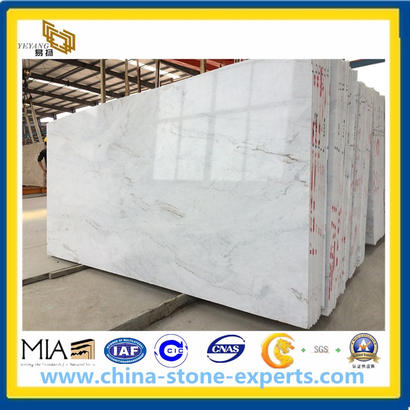 Polished Castro White Marble for Slabs, Floor Tiles (YYAZ)