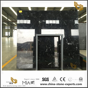 High Polished New Black Ice Flower Marble for Home Design(YQW-MSB102105)