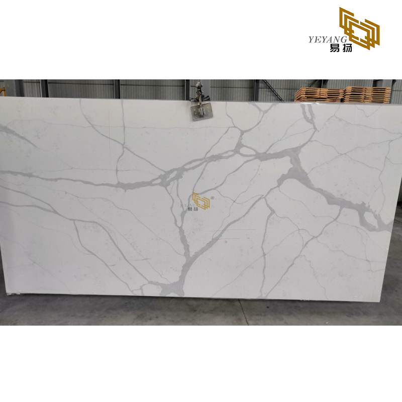 Polished White Clacatta Quartz Slabs Manufacturer（NT-401）