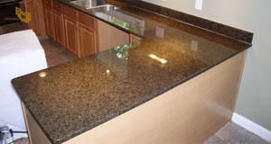 Brown High Glossy Home Office Quartz Stone Countertops