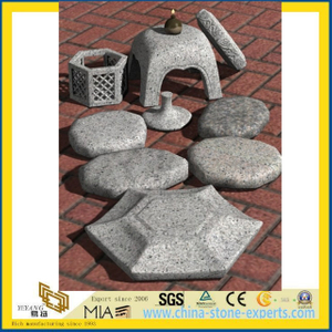 Natural Grey Granite Stone Lantern for Outside Garden
