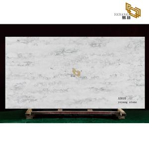 Cloud vein quartz white/grey artificial stone for bathroom countertop - A5010