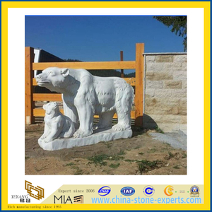 Animal (Bear) Stone Carving & Granite Marble Sculpture (YQA)
