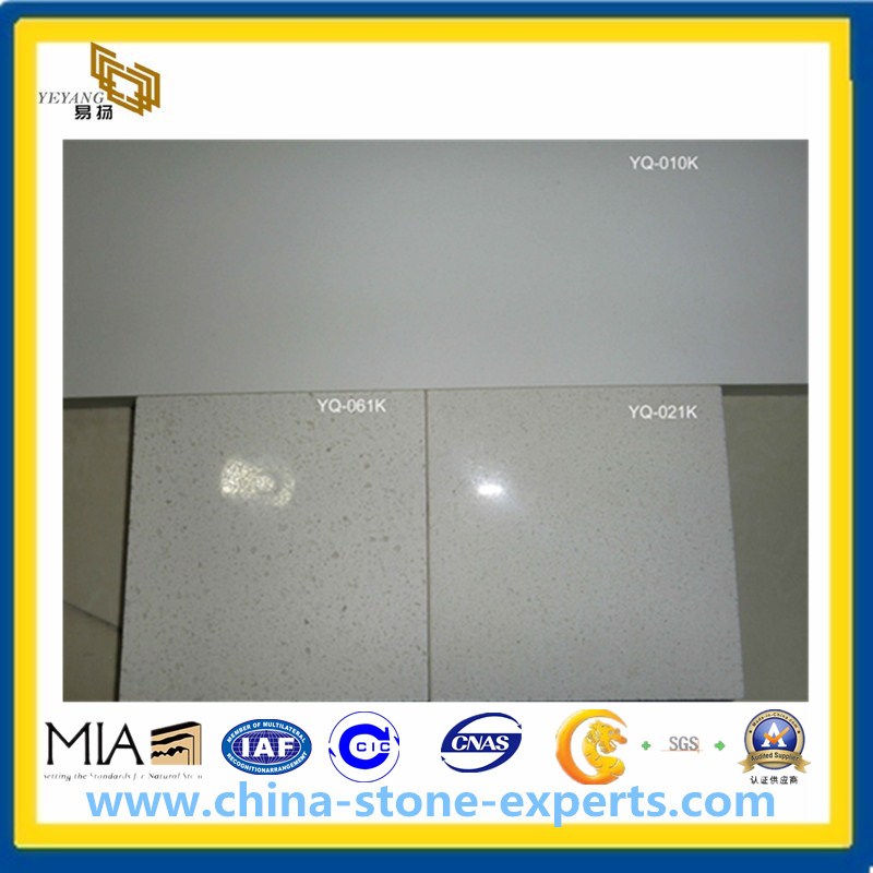 Engineered Stone-Pure White Quartz Stone for Vanitytop, Countertop, Tile (YY-VPWQ)