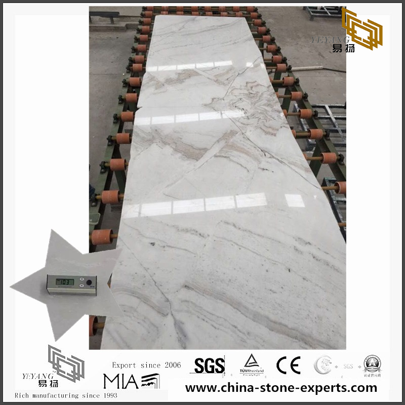 New Polished 2cm thickness Castro White Marble Slab for Sale (YQW-MSA071101）