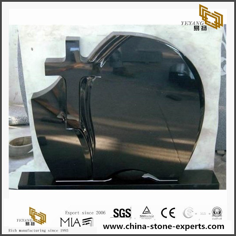 Absolute Black Granite Cross Headstone With Low Cost Absolute Black Granite Cross Headstone