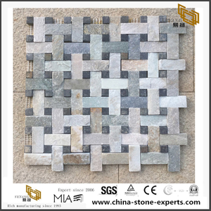 Natural Slate Mosaic Set Stone Thin Veneer For Wall Cladding Hot Sale
