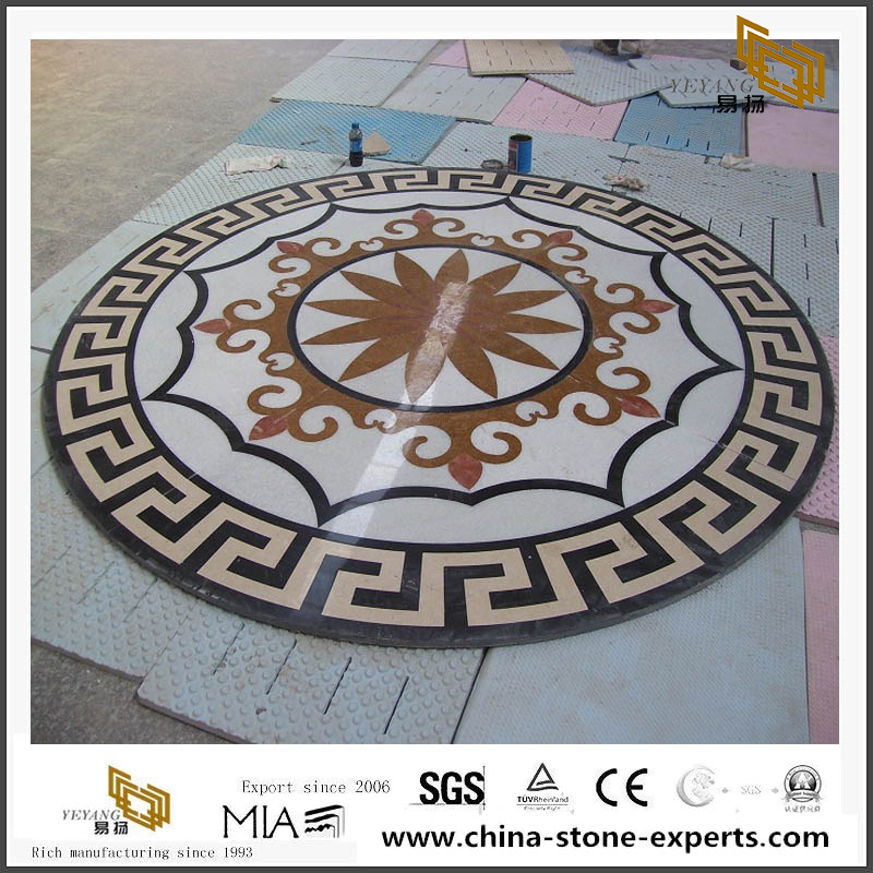 Marble Mosaic Medallion By Waterject Stone Wholesale For Flooring