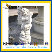 Natural White Stone Carving/Sculpture For Garden Decoration(YQG-CS1003)