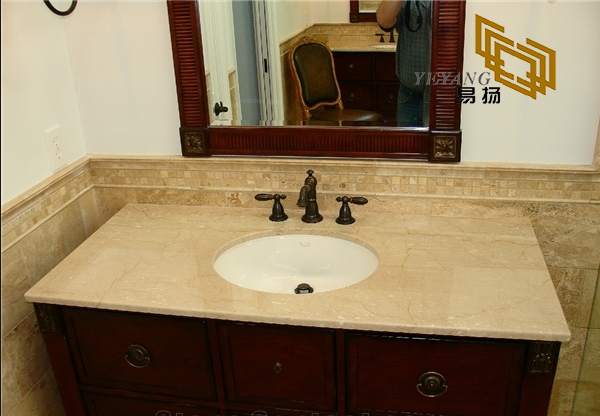 Botticino Classico Marble Vanity tops for Hotel (YQW-110028C)