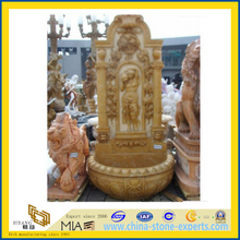 Yellow Marble Wall Fountain for Public Area(YQG-LS1020)
