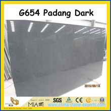 China G654 Padang Dark Polished Granite Slabs for floor / wall