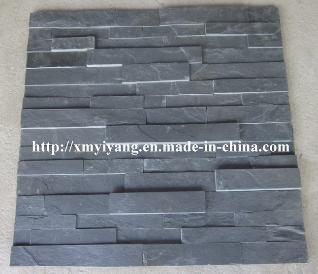 Building Material Black Slate Stack Stone for Wall Panel