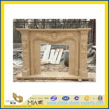 Beige Carving Marble Fireplace for Decoration (YQA)