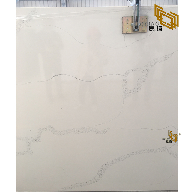 Aritificial stone white calacatta quartz slabs for countertop kitchen bathroom project (501B)