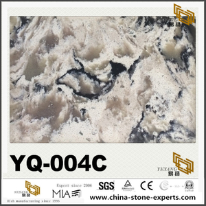 YQ-004C Black and Brown Vein Quartz Aritificial Stone