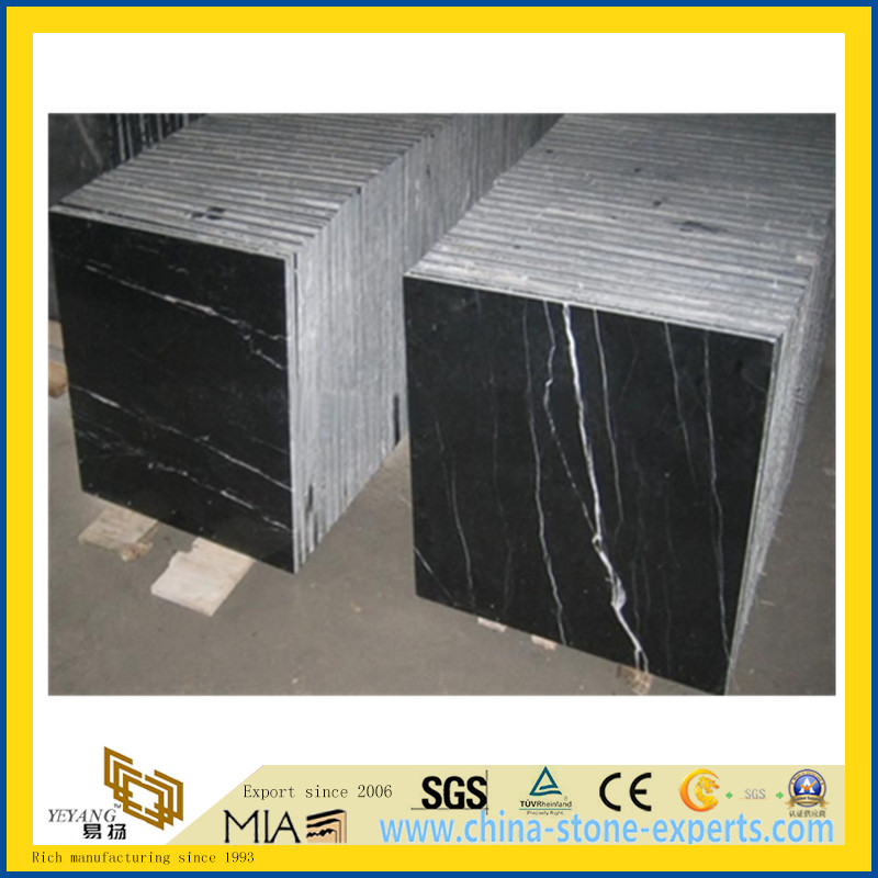 Nero Margiua Black Marble Tile for Flooring