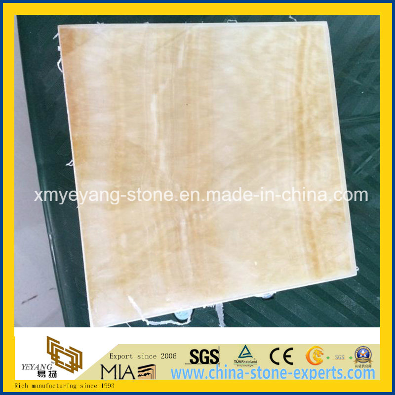 Translucent Honey Onyx Glass Composite Tile for Interior Walling