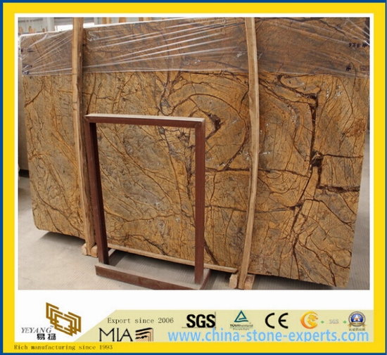 Rain Forest Brown Marble Slabs for Flooring Tile, Wall Tile-Yya
