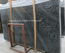 Antique Wood Black Marble Slab for Tiles / Countertop