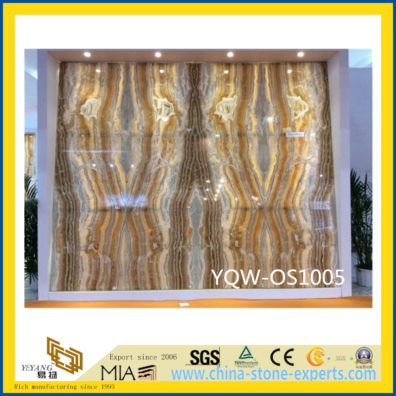Colorful Translucent Tara Onyx Slabs for Floor, Wall, Countertop, Background