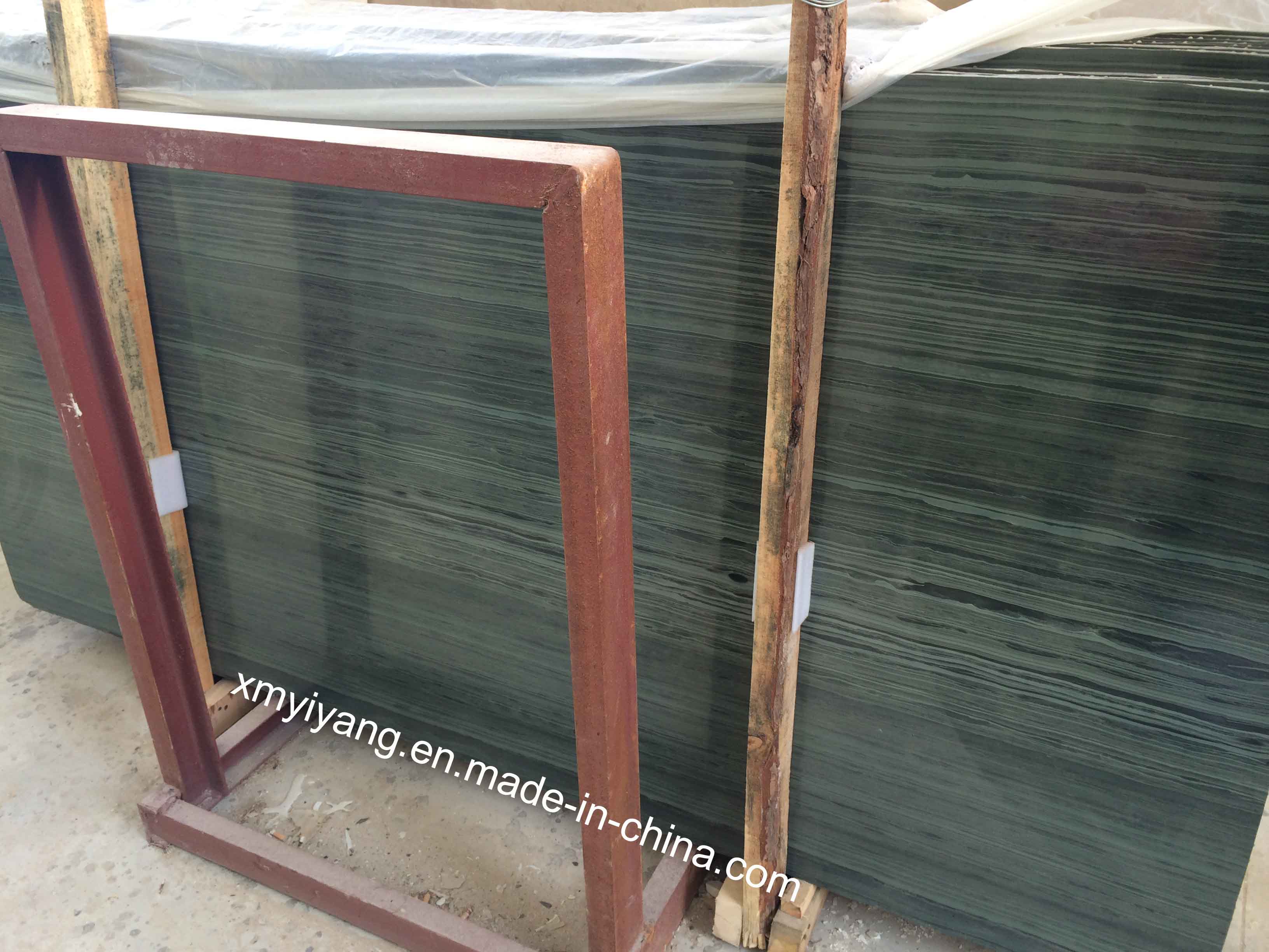 New China Green Marble-Aurora Wood/America Wooden Grain Marble Slab (YY-VNGWM)