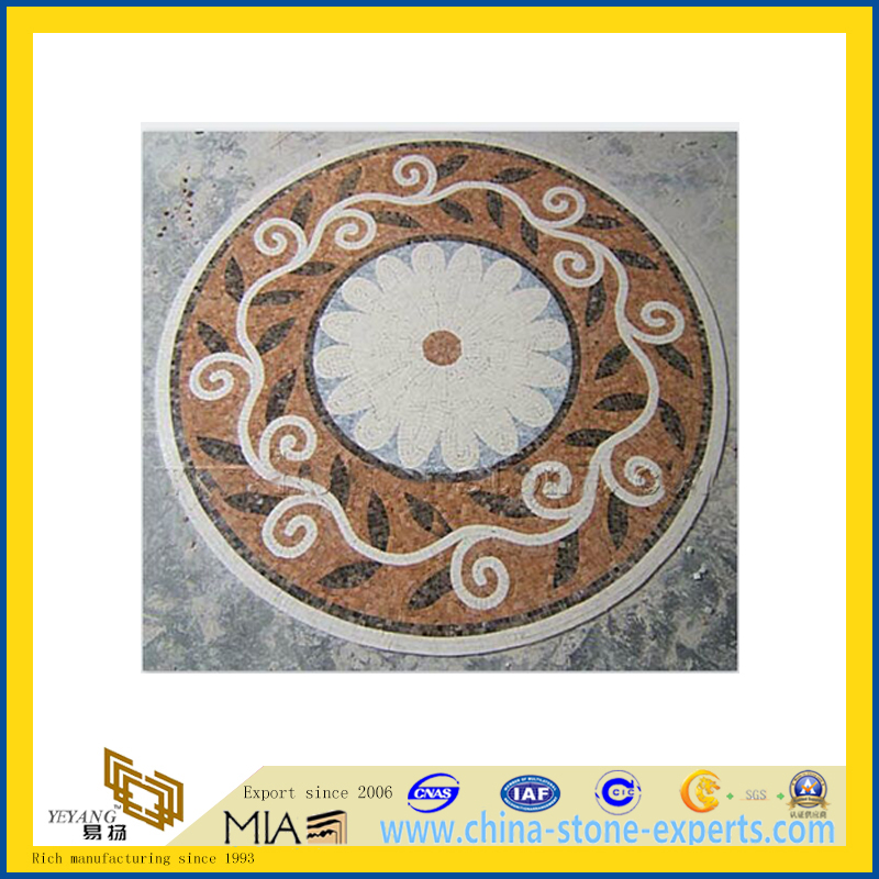 Marble Mosaic Floor Waterjet Medallion (YQZ-M)