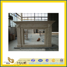 Creamy Stone Limestone Fireplace Mantel with Antique & Europe & New Style(YQC)